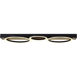 Deckenlampe Kaela Metall/Kunststoff schwarz 51W LED - LED- LED Energiesparlampe