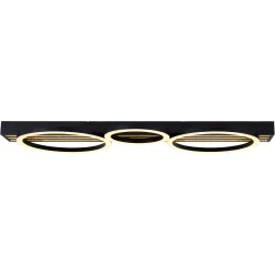 Deckenlampe Kaela Metall/Kunststoff schwarz 51W LED - LED- LED Energiesparlampe