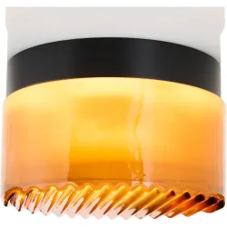 Wandlampe Alea Glas/Metall gelb+schwarz 10W LED - Farbe: Gelb/Schwarz - LED - Wandlampe- LED Energiesparlampe