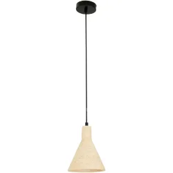 Pendellampe Lasha Travertine/Metall natur E27