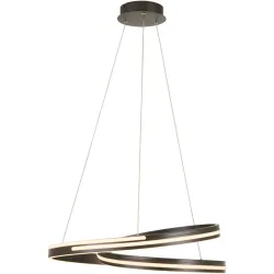 Pendellampe Rina dunkelgrau 6000 lm Dimmbar: Code B 58 cm - LED- LED Energiesparlampe
