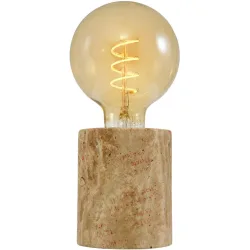 Tischlampe Denali Stein Travertine E27 - Farbe: Natur