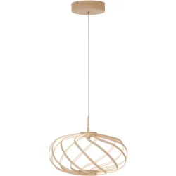 Pendellampe Tasna Metall/Silikon weiss/hellbraun 30W LED Ø 30cm - LED- LED Energiesparlampe