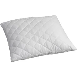 Billerbeck Kissen Leni Weiss Polyester 65 cm 65 cm - Material: 100% Baumwolle, Satin, versteppt mit 50% Viskose (Bambus) und 50% Polyester, Hohlfaser