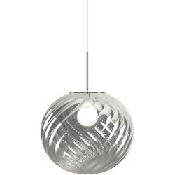 Tom Dixon Pendellampe Whirl Kunststoff silber 45cm - Material: Polycarbonat - Pendellampe