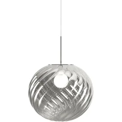 Tom Dixon Pendellampe Whirl Kunststoff silber 45cm - Material: Polycarbonat - Pendellampe