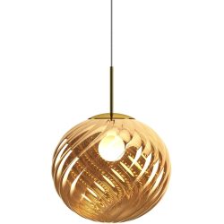 Tom Dixon Pendellampe Whirl Kunststoff gold 45cm - Material: Polycarbonat - Pendellampe