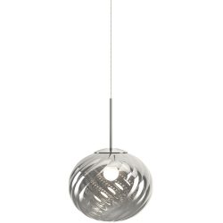 Tom Dixon Pendellampe Whirl Kunststoff silber 30 cm - Material: Polycarbonat - Pendellampe