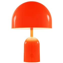 Tom Dixon Designer-Tischlampe Bell Rot Kunststoff H 28 cm 160 lm - LED - Lichtfarbe: Warmweiss- LED Energiesparlampe