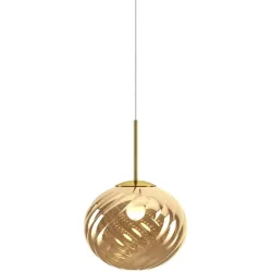 Tom Dixon Pendellampe Whirl Kunststoff gold 30cm - Material: Polycarbonat - Pendellampe