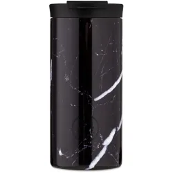 Thermobecher 24 Bottles Weiss Edelstahl 18.5 cm - Farbe: Black Marble - Thermobecher