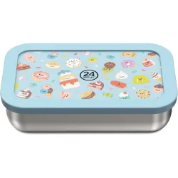 Lunchbox 24 Bottles Blau Edelstahl/Silikon/Metall - Farbe: hellblau - Lunchbox