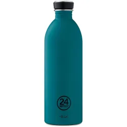 Trinkflasche 24 Bottles Blau Edelstahl 8 cm 8 cm 1000 ml - Farbe: Atlantic Bay - Trinkflasche