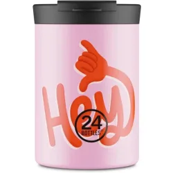 Thermobecher 24 Bottles Rosa Edelstahl 12 cm - Farbe: pink - Thermobecher