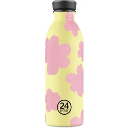 Trinkflasche 24 Bottles Gelb Edelstahl 7 cm 7 cm 500 ml - Farbe: Gelb/Rosa - Trinkflasche