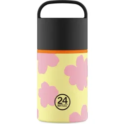 Thermosflasche 24 Bottles Gelb Edelstahl 18 cm - Farbe: Gelb/Rosa - Thermosflasche