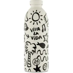 Thermosflasche 24 Bottles Weiss Edelstahl 23.5 cm - Farbe: Viva la Vida - Thermosflasche