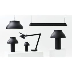 Designer-Tischlampe HAY Neon dimmbar D 53 cm - Farbe: Schwarz - LED - Lichtfarbe: Warmweiss - Material: Stahl - Bürolampe- LED Energiesparlampe