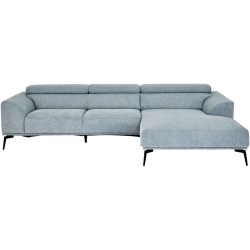 Sofa Verano Grau/Blau 283 cm 193 cm - Farbe: graublau - Sofa