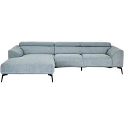 Sofa Verano Grau/Blau Ausziehbar - Farbe: graublau - Sofa