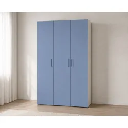 Schrank Nidi 3trg. weiss/ hellblau