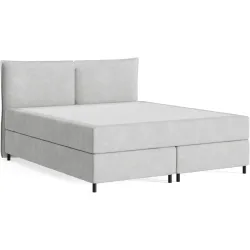 Boxspringbett Sørensen 180 x 200 cm - Farbe: Cyber - 40 Ashgrey - Möbel Konfigurator: Traummöbel individuell zusammenstellen - Boxspringbett