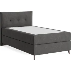 Boxspringbett Sørensen 120 x 200 cm - Farbe: Line - 66 Graphite - Möbel Konfigurator: Traummöbel individuell zusammenstellen - Boxspringbett