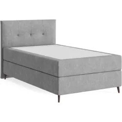 Boxspringbett Sørensen 120 x 200 cm - Farbe: Line - 87 Slate - Möbel Konfigurator: Traummöbel individuell zusammenstellen - Boxspringbett