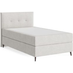 Boxspringbett Sørensen 120 x 200 cm - Farbe: Line - 110 Linen - Möbel Konfigurator: Traummöbel individuell zusammenstellen - Boxspringbett