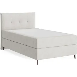 Boxspringbett Sørensen 120 x 200 cm - Farbe: Line - 110 Linen - Möbel Konfigurator: Traummöbel individuell zusammenstellen - Boxspringbett