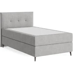 Boxspringbett Sørensen 120 x 200 cm - Farbe: Line - 149 Steel - Möbel Konfigurator: Traummöbel individuell zusammenstellen - Boxspringbett