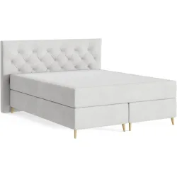 Boxspringbett Sørensen 160 x 200 cm - Farbe: Wish - 02 Cream - Möbel Konfigurator: Traummöbel individuell zusammenstellen - Boxspringbett