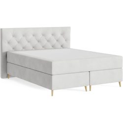 Boxspringbett Sørensen 160 x 200 cm - Farbe: Wish - 02 Cream - Möbel Konfigurator: Traummöbel individuell zusammenstellen - Boxspringbett