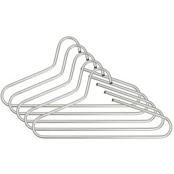 Spinder Design Kleiderbügel Hesta Edelstahl Stahl 21.5 cm - Farbe: Nickel - Kleiderbügel