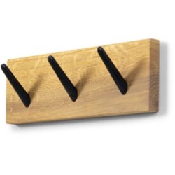 Spinder Design Garderobenleiste Skadi Braun Holz/Metall 30 cm - Farbe: eiche - Material: Stahl/Eiche - Garderobenleiste