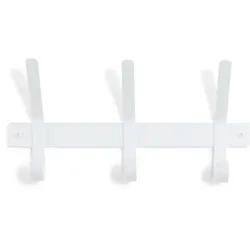 Spinder Design Garderobenleiste Hesta Weiss Stahl 21 cm - Garderobenleiste