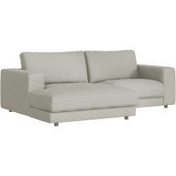 Ecksofa Ava Grau Stoff B 240 T 170 cm - Farbe: Stone - Material: Bezug: 88% Polyester, 12% Polyacryl - Möbel Konfigurator: Traummöbel individuell