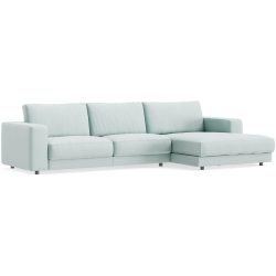 Ecksofa Ava Blau Stoff B 330 T 170 cm - Farbe: Aqua - Material: Bezug: 100% Polyester - Möbel Konfigurator: Traummöbel individuell zusammenstellen -