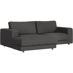 Ecksofa Ava Grau Stoff B 240 T 170 cm - Farbe: anthrazit - Material: Bezug: 100% Polyester - Möbel Konfigurator: Traummöbel individuell