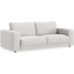 Sofa Ava Weiss Stoff B 230 T 107 cm - Farbe: snow - Material: Bezug: 88% Polyester, 12% Polyacryl - Möbel Konfigurator: Traummöbel individuell
