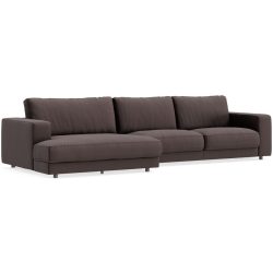 Ecksofa Ava Braun Stoff B 350 T 150 cm - Farbe: Espresso - Material: Bezug: 98% Polyester, 2% Nylon - Möbel Konfigurator: Traummöbel individuell