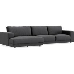 Ecksofa Ava Grau Stoff B 350 T 150 cm - Farbe: anthrazit - Material: Bezug: 98% Polyester, 2% Nylon - Möbel Konfigurator: Traummöbel individuell