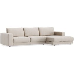Ecksofa Ava Beige Stoff B 330 T 170 cm - Farbe: Nature - Material: Bezug: 100% Polyester - Möbel Konfigurator: Traummöbel individuell zusammenstellen