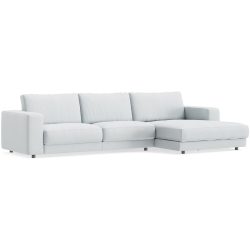 Ecksofa Ava Blau Stoff B 330 T 170 cm - Farbe: light blue - Material: Bezug: 100% Polyester - Möbel Konfigurator: Traummöbel individuell