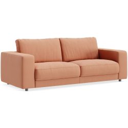 Sofa Ava Orange Stoff B 230 T 107 cm - Farbe: peach - Material: Bezug: 100% Polyester - Möbel Konfigurator: Traummöbel individuell zusammenstellen -