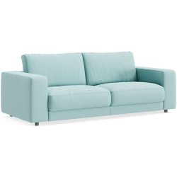 Sofa Ava Blau Stoff B 230 T 107 cm - Farbe: Ice blue - Material: Bezug: 100% Polyester - Möbel Konfigurator: Traummöbel individuell zusammenstellen -