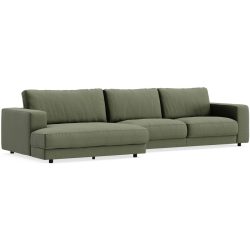 Ecksofa Ava Grün Stoff B 350 T 150 cm - Farbe: turtle - Material: Bezug: 100% Polyester - Möbel Konfigurator: Traummöbel individuell zusammenstellen -