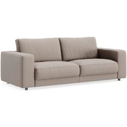 Sofa Ava Braun Stoff B 230 T 107 cm - Farbe: sand - Material: Bezug: 100% Polyester - Möbel Konfigurator: Traummöbel individuell zusammenstellen -