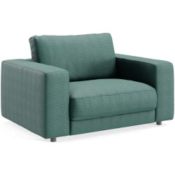 Sessel Ava Stoff 140 cm 107 cm - Farbe: green - Material: Bezug: 88% Polyester, 12% Polyacryl - Möbel Konfigurator: Traummöbel individuell