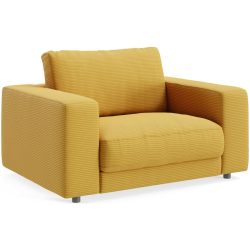 Sessel Ava Stoff 140 cm 107 cm - Farbe: Gold - Material: Bezug: 88% Polyester, 12% Polyacryl - Möbel Konfigurator: Traummöbel individuell